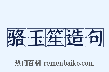 骆玉笙造句是什么意思的图片